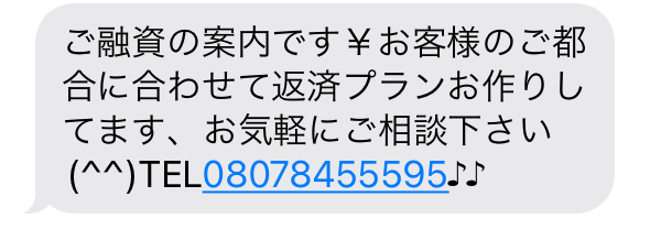 08078455595からのメール